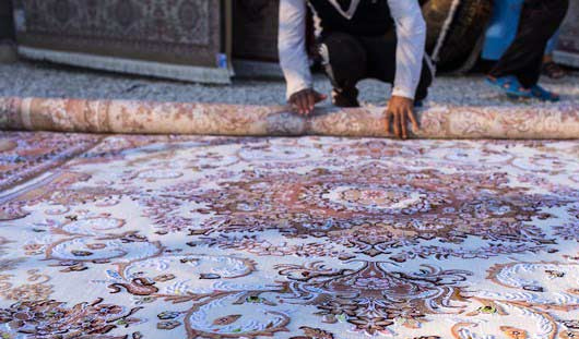 روش اصولی لول کردن قالی در قالیشویی ملاصدرا